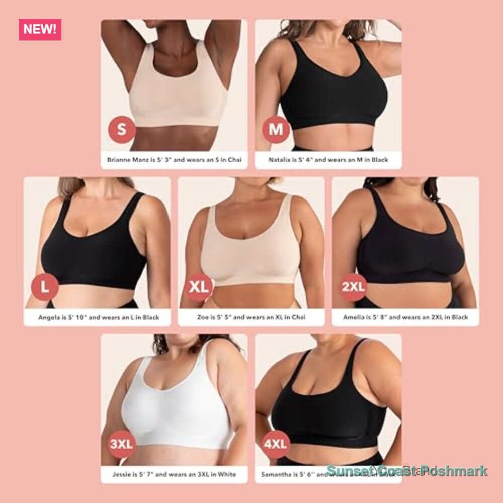 Wireless Support Bra, Adjustable Straps, Seamless… - image 4